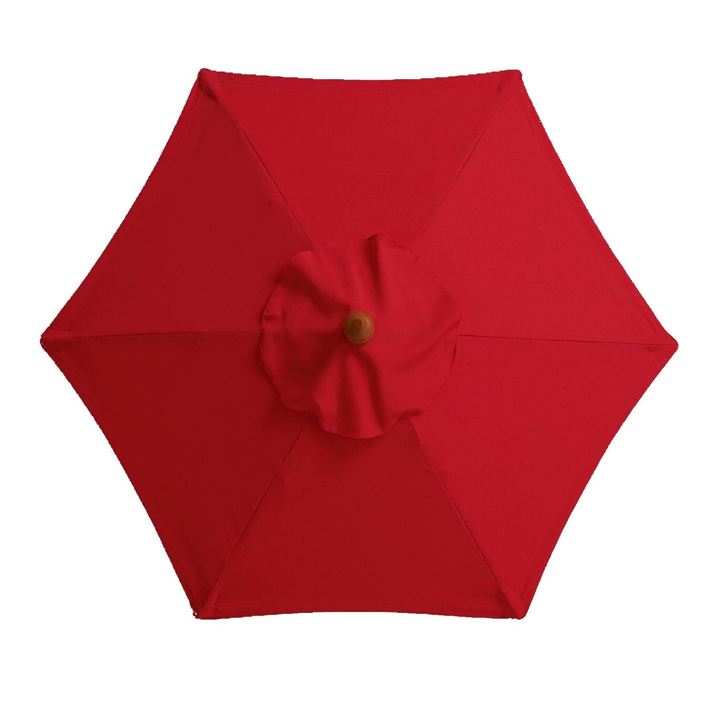 Red patio umbrella on a white background