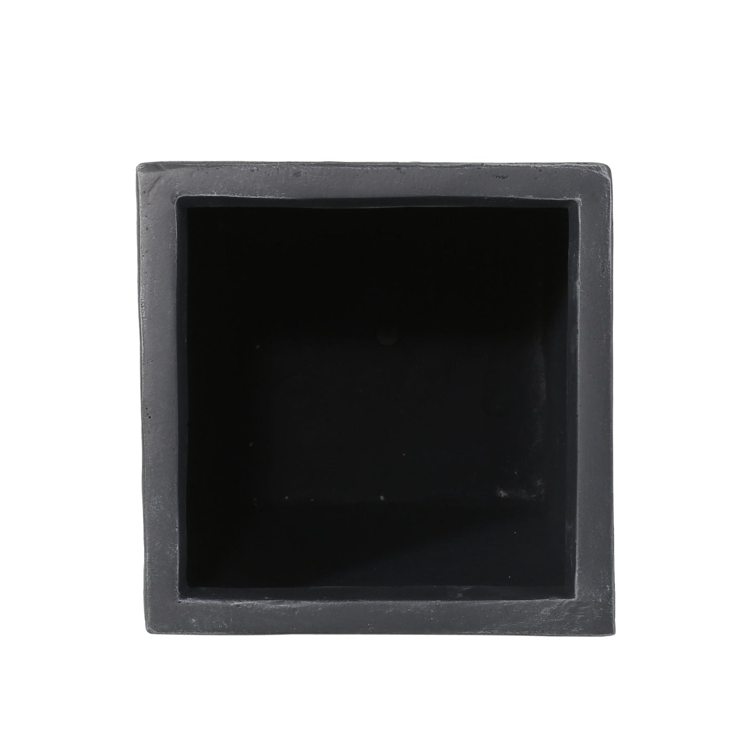 Black square stone on a white background