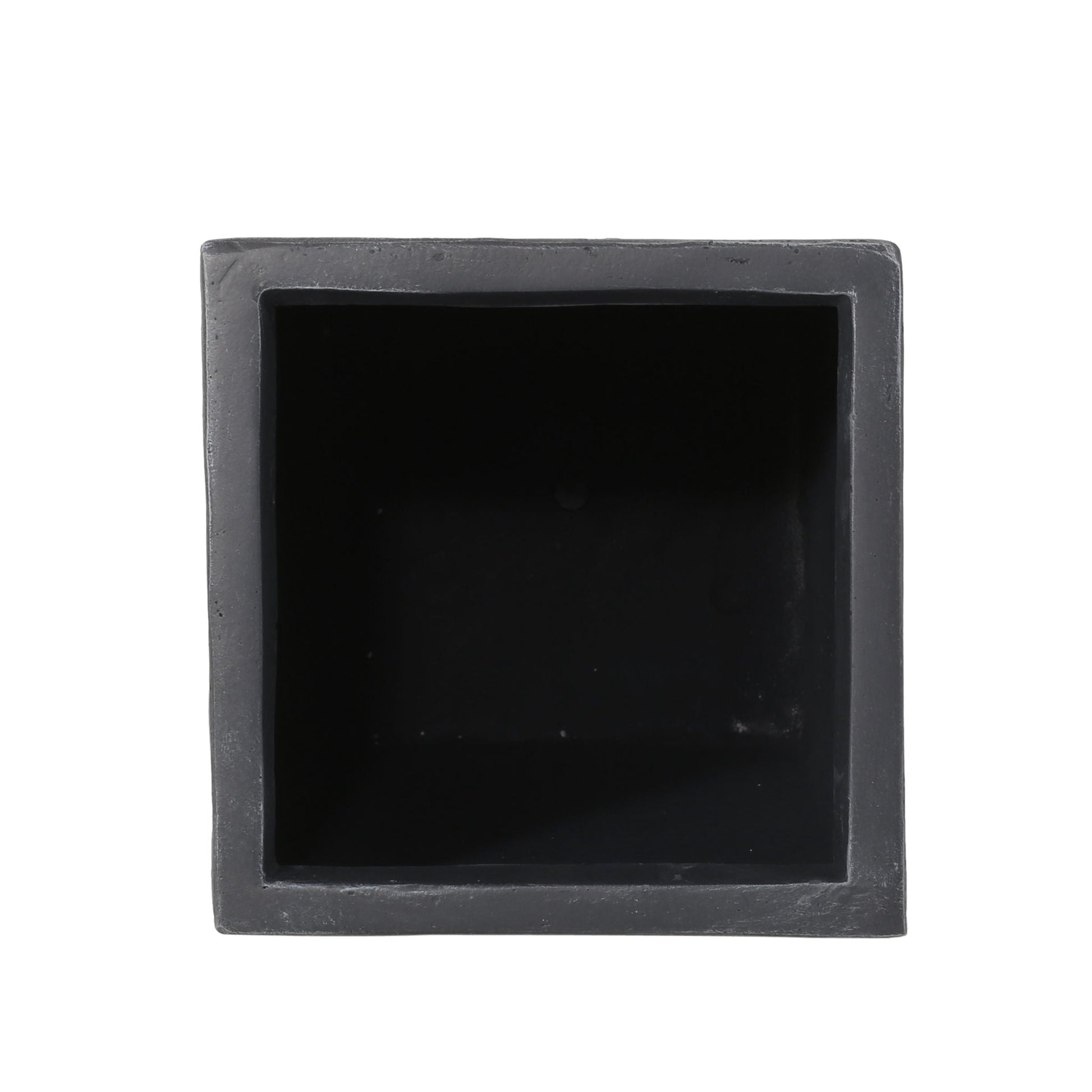 Black square stone on a white background