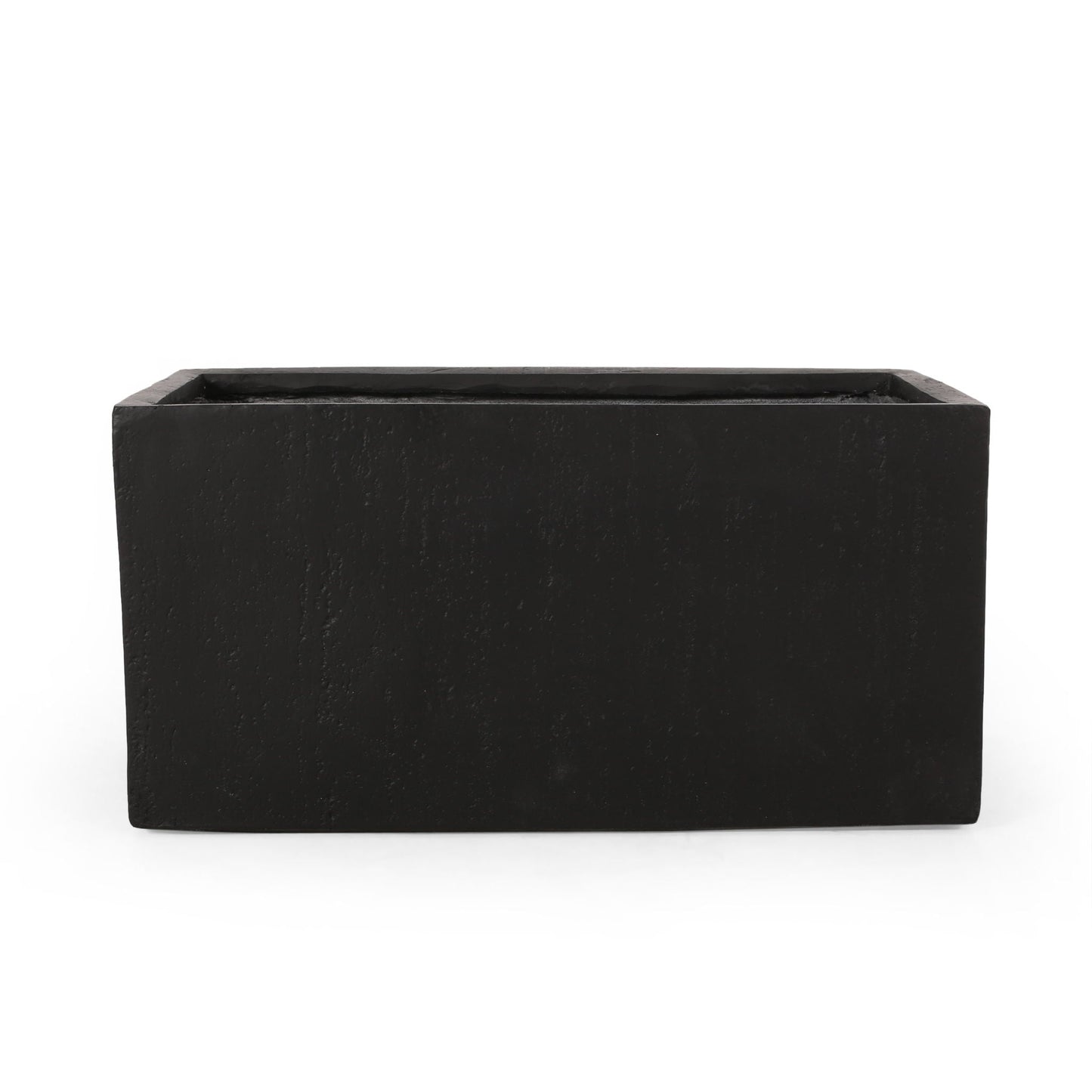 Black fabric with blue pattern on a white background