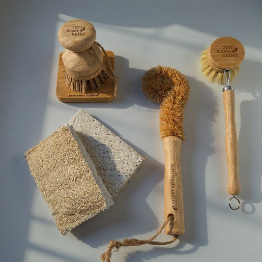zero waste dish scrubbing brushes set of 6