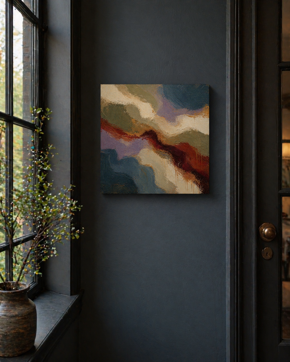 moody square wall art 12x12 abstract terrain
