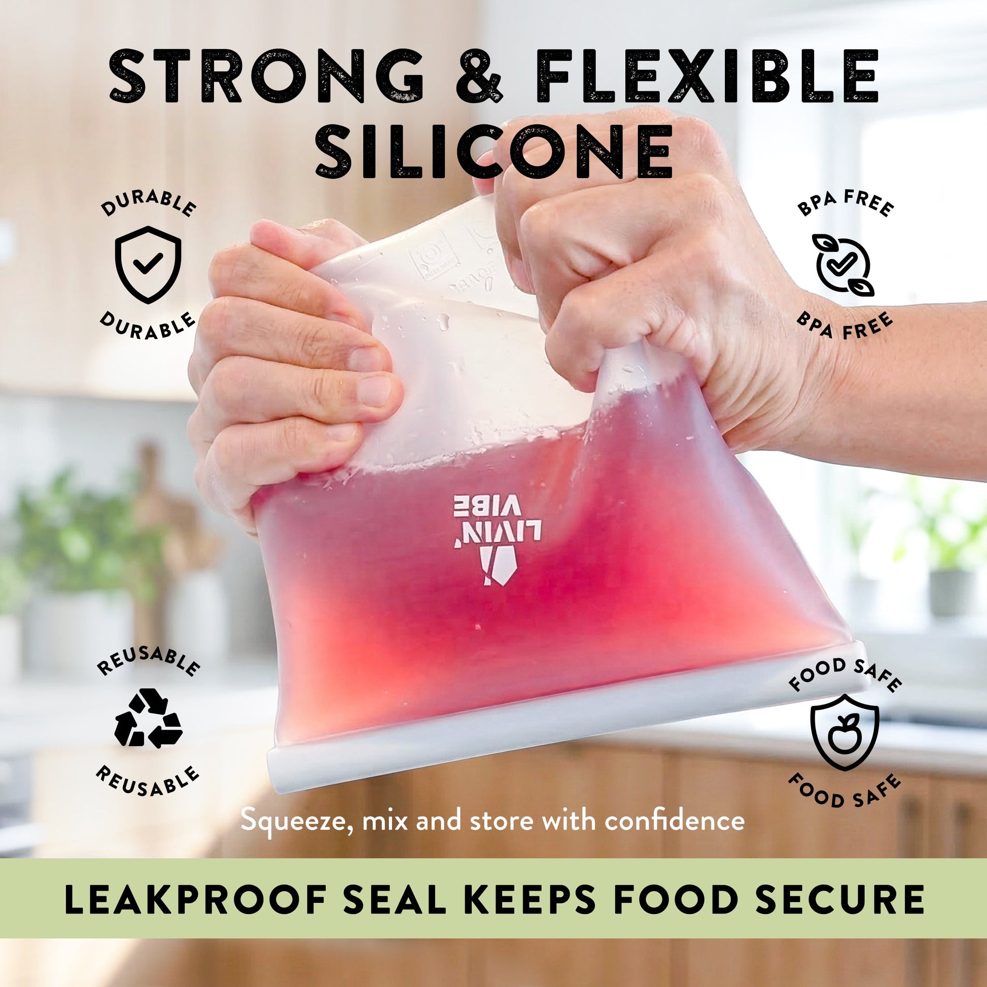 reusable silicone food storage bags set of 4 multicolor leakproof
    •    BPA free silicone bags for food freezer microwave safe
    •    eco friendly reusable food bags different sizes meal prep storage
    •    silicone storage bags oven safe dishwasher safe kitchen swap
    •    reusable sandwich bags alternative plastic bags low tox kitchen