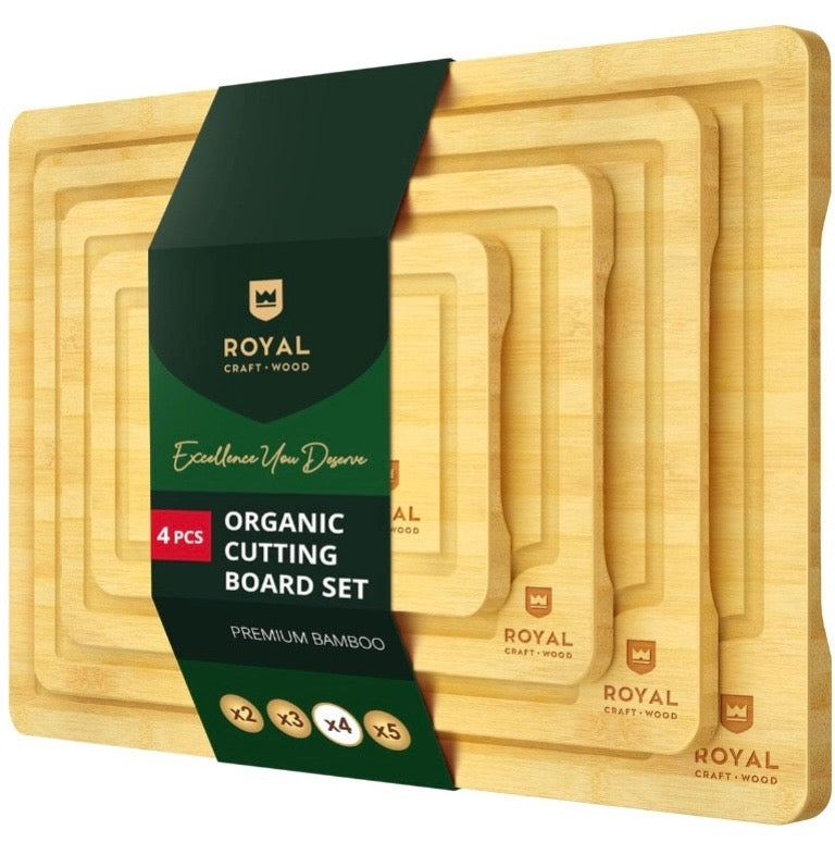 Cutting Board Set of 4, Bamboo