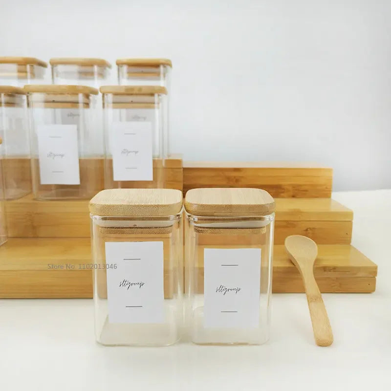 glass spice jar with bamboo lid airtight 7 oz pantry storage
	•	minimalist spice jar glass container with wooden lid
	•	non toxic spice storage jar plastic free kitchen organization
	•	small glass jar for spices with bamboo lid 3.2 inch
	•	aesthetic pantry spice jars clean organized kitchen