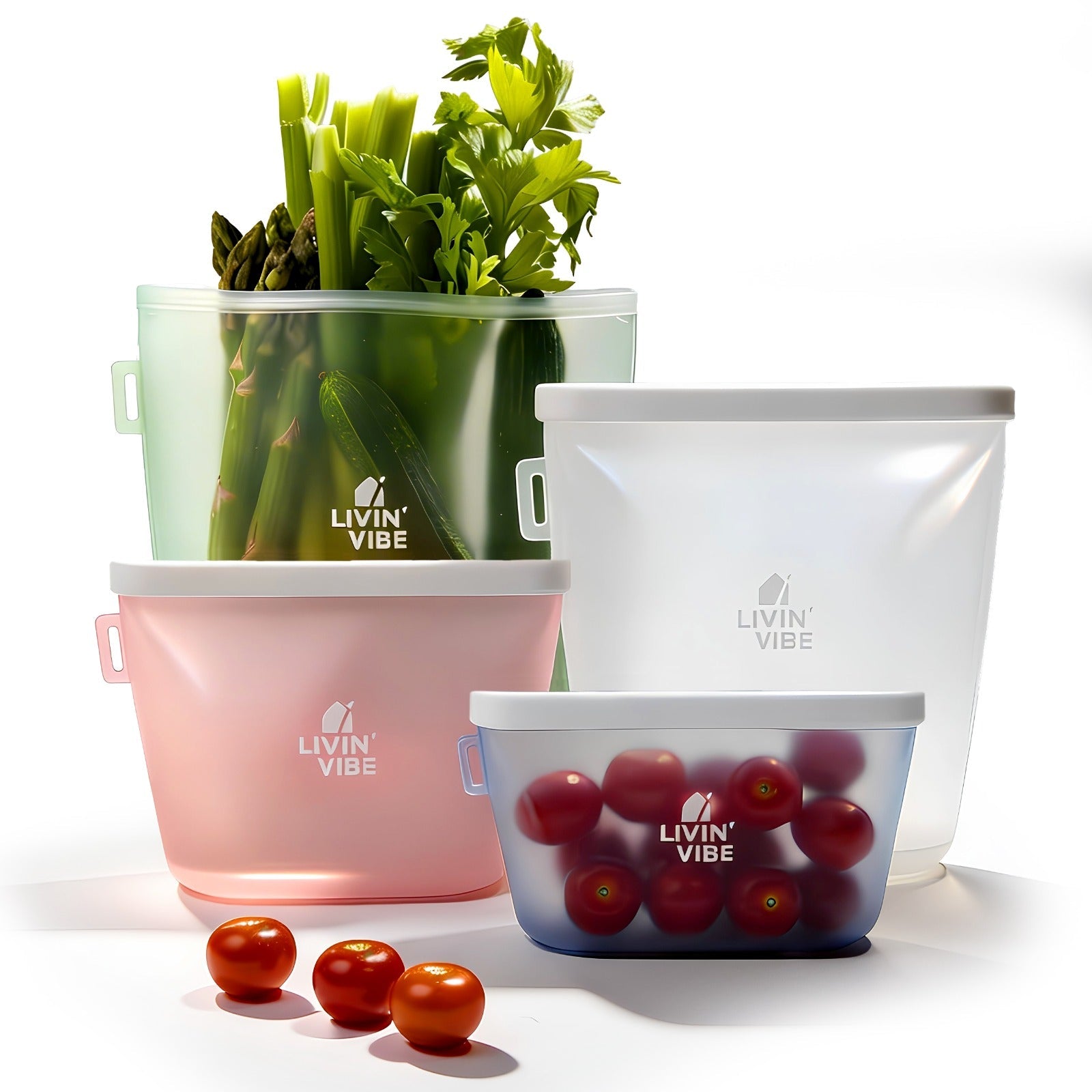 reusable silicone food storage bags set of 4 multicolor leakproof
    •    BPA free silicone bags for food freezer microwave safe
    •    eco friendly reusable food bags different sizes meal prep storage
    •    silicone storage bags oven safe dishwasher safe kitchen swap
    •    reusable sandwich bags alternative plastic bags low tox kitchen