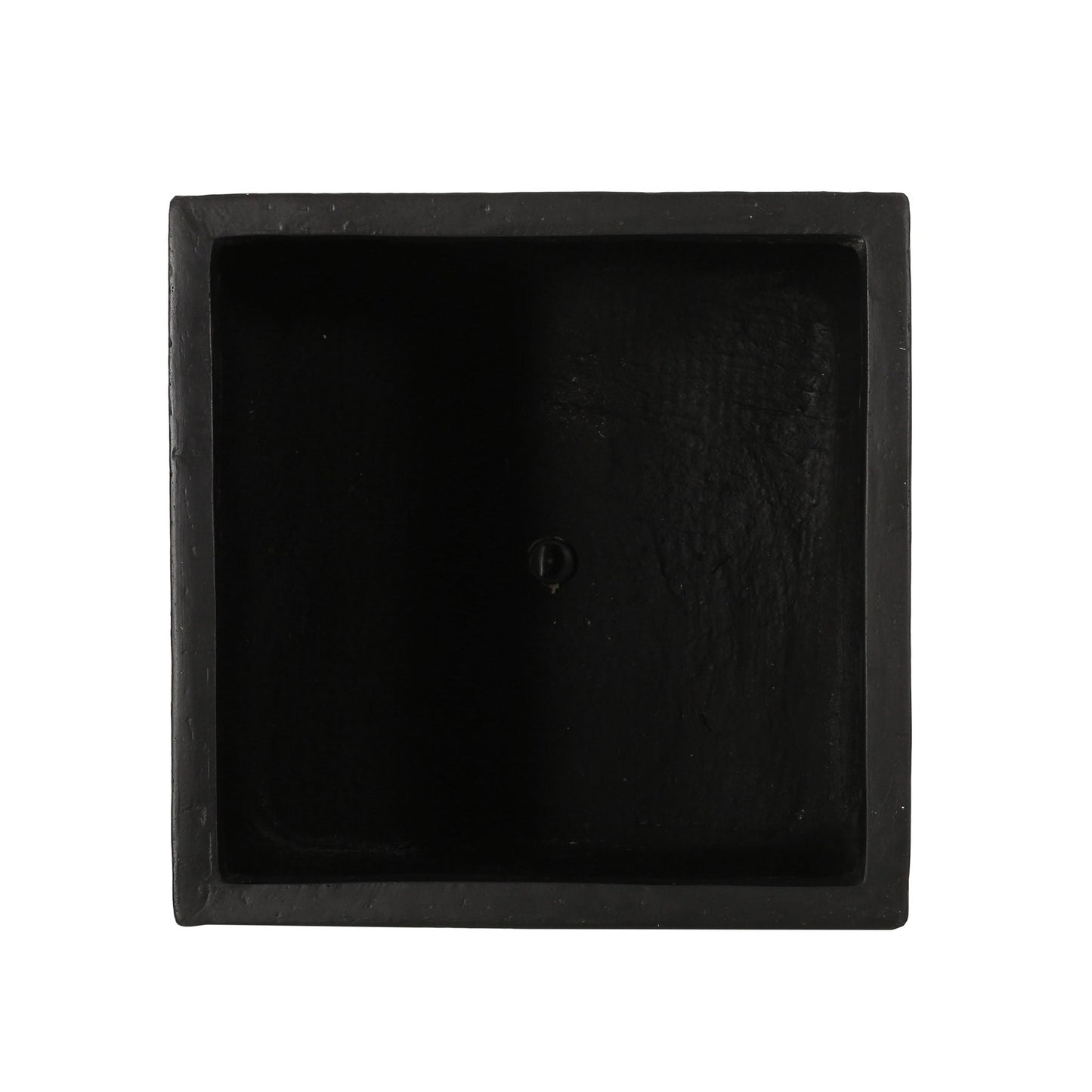 Black square stone on a white background