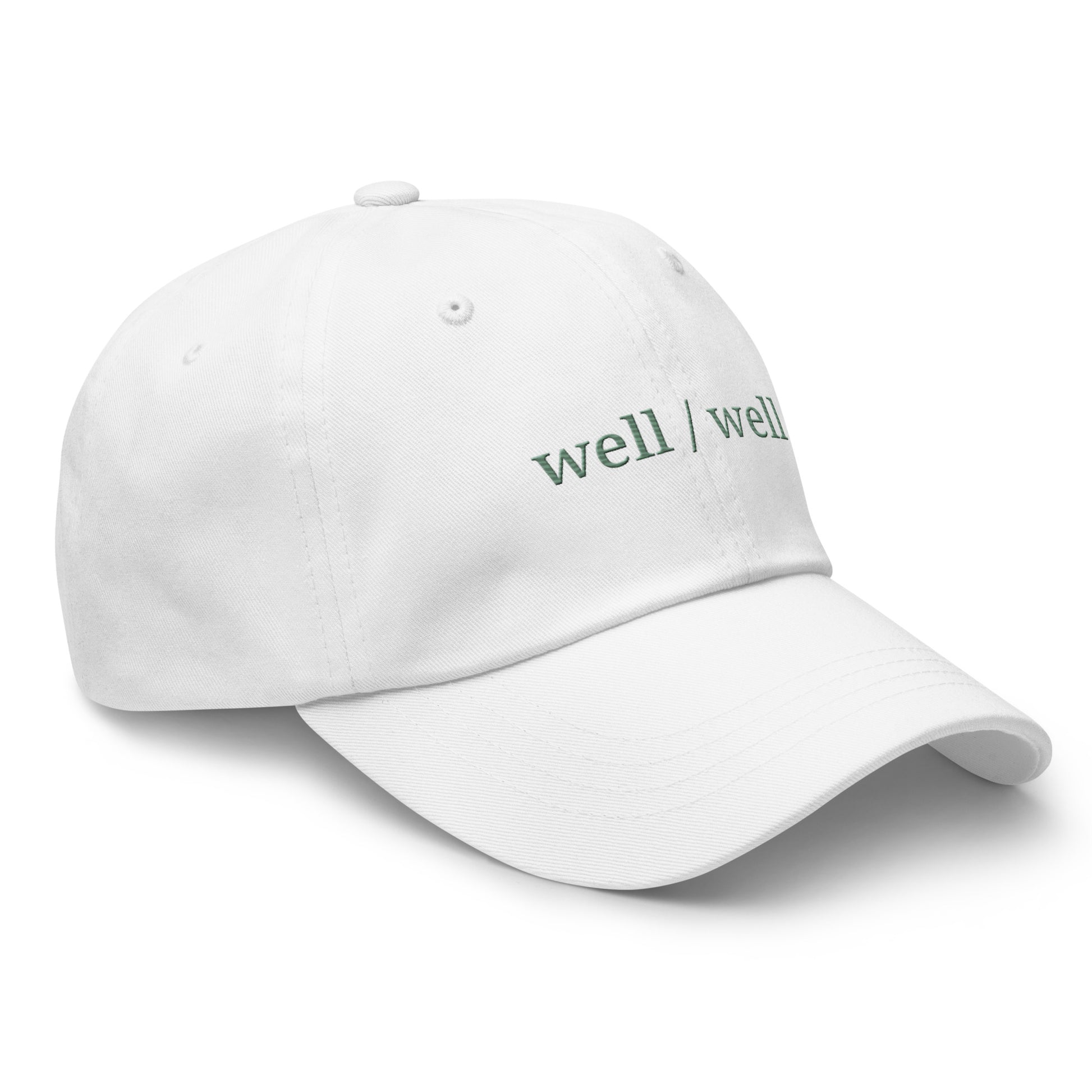 White cap with 'EYYA BEAUTY' text on a white background