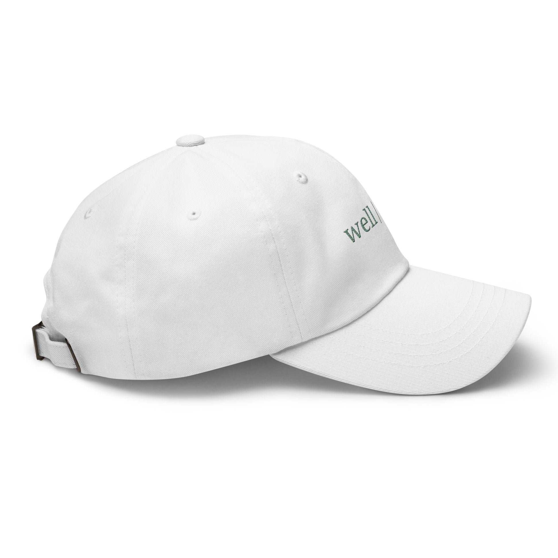 White baseball cap on a white background