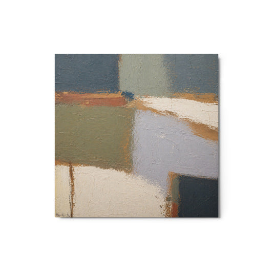 glossy metal abstract wall art lavender grid modern