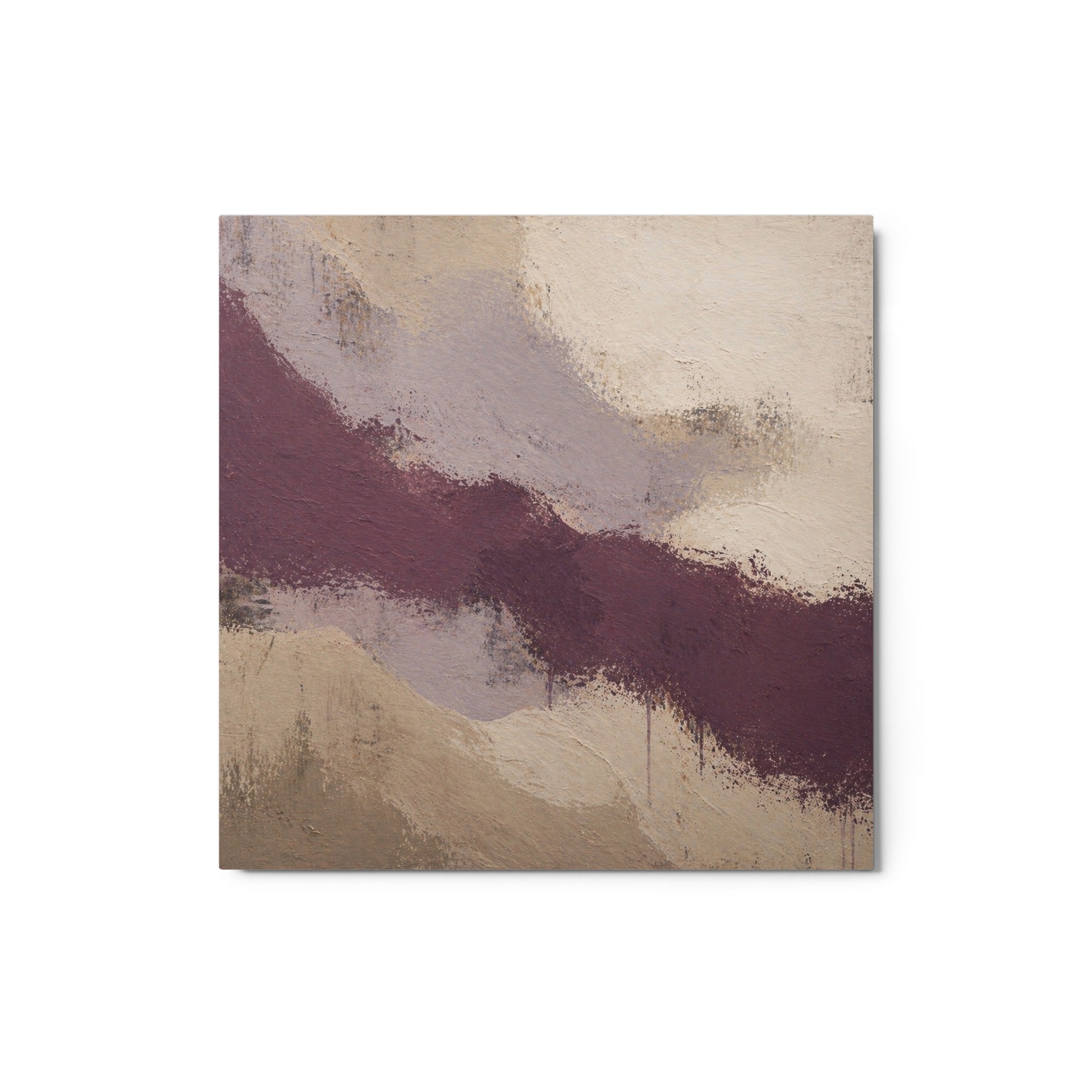 Plum divide abstract metal wall art